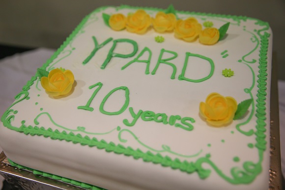 YPARD 10 year global celebrations' cake
