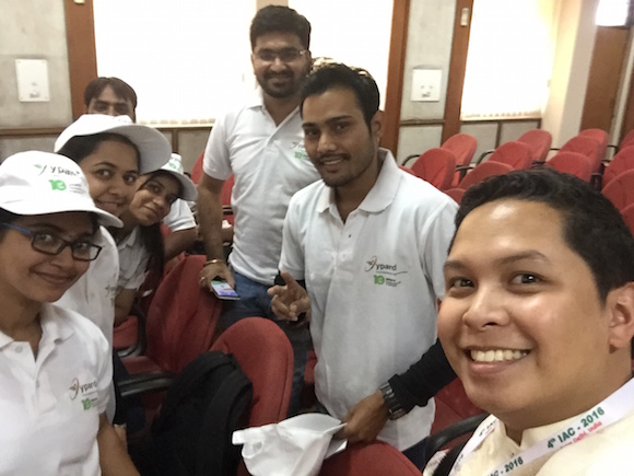 Quick selfie of YPARD Philippines Rep, Jim Cano, with YPARD India colleagues