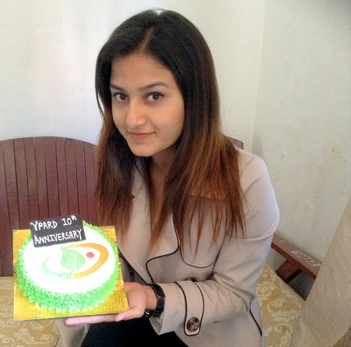 Nikita celebrating YPARD 10 years with YPARD Nepal team