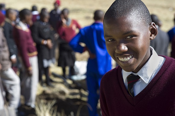 High school student in Lesotho. Photo Credit: Rodger Bosch/FAO