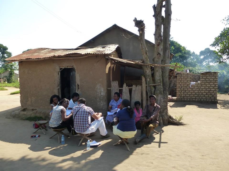 Community + researchers in Uganda