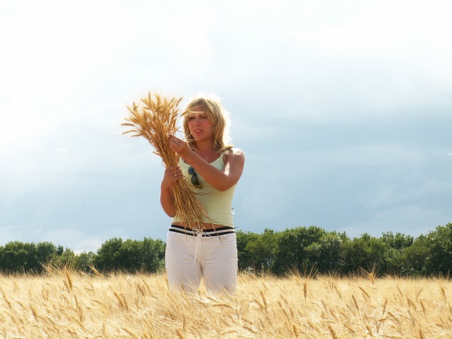 Woman in a field - Moldova